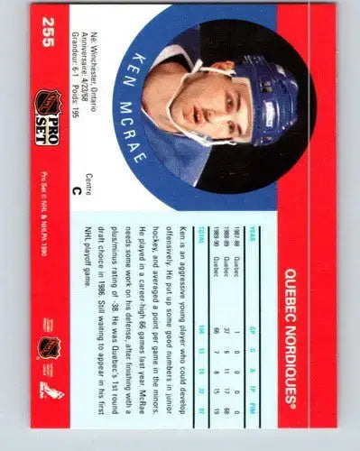 1990-91 Pro Set #255 Ken McRae NM-MT Maple Leafs - Hockey Card Single