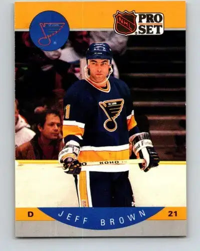 1990-91 Pro Set #260 Jeff Brown NM Near Mint Blues - Hockey Card Single