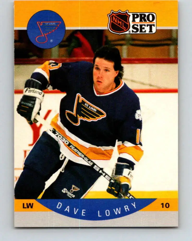 1990-91 Pro Set #265 Dave Lowry NM Near Mint Blues - Hockey Card Single