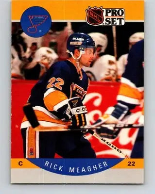 1990-91 Pro Set #267 Rick Meagher NM-MT Blues - Hockey Card Single