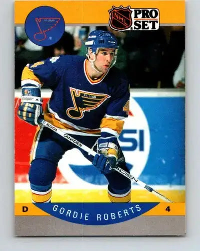 1990-91 Pro Set #271 Gordie Roberts NM-MT Blues - Hockey Card Single