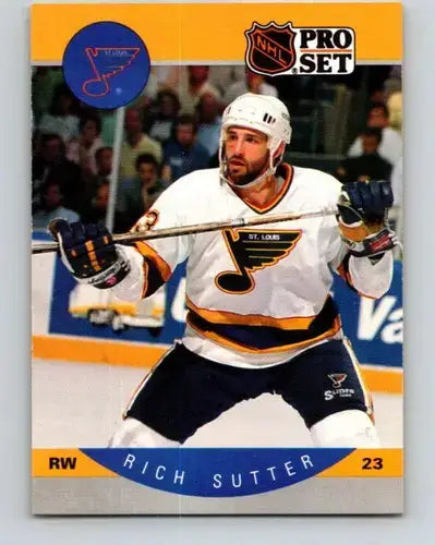 1990-91 Pro Set #272 Rich Sutter NM-MT Blues - Hockey Card Single