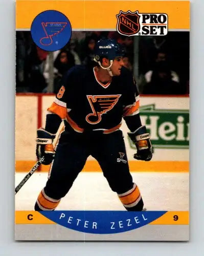 1990-91 Pro Set #274 Peter Zezel NM Near Mint Blues - Hockey Card Single