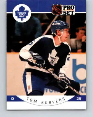 Original gloss 1990-91 Pro Set Tom Kurvers hockey card featuring Simply Sandoval style