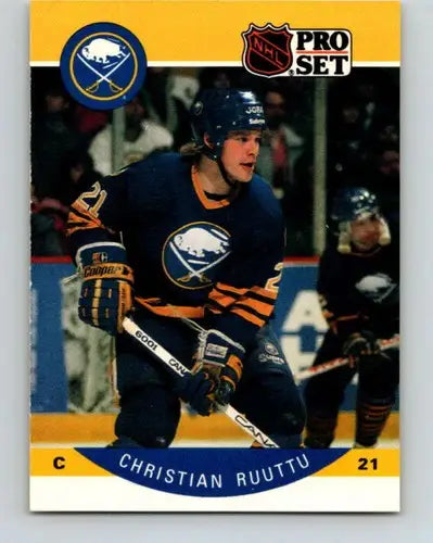 1990-91 Pro Set #29 Christian Ruuttu NM-MT Sabres - Hockey Card Single