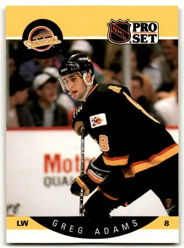 1990-91 Pro Set #291 Greg Adams NM Near Mint Canucks ID:43133 - Hockey Card Single