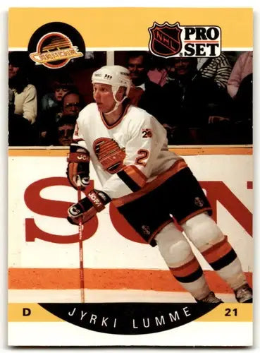1990-91 Pro Set #300 Jyrki Lumme NM Near Mint RC Rookie Canucks ID:43142 - Hockey Card Single