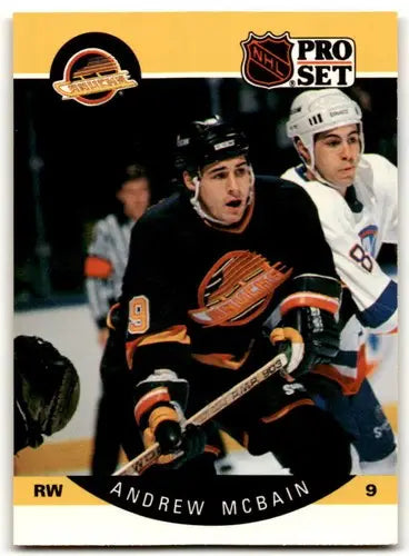 1990-91 Pro Set #301A Andrew McBain ERR NM Near Mint ID:43143 - Hockey Card Single
