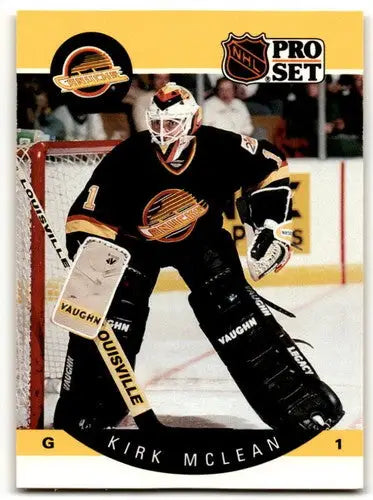1990-91 Pro Set #302 Kirk McLean NM Near Mint Canucks ID:43144 - Hockey Card Single