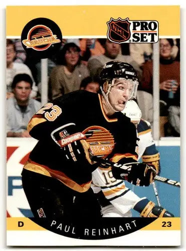 1990-91 Pro Set #304 Paul Reinhart NM Near Mint Canucks ID:43146 - Hockey Card Single