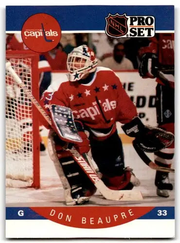 1990-91 Pro Set #307 Don Beaupre EX/NM Capitals ID:43149 - Hockey Card Single