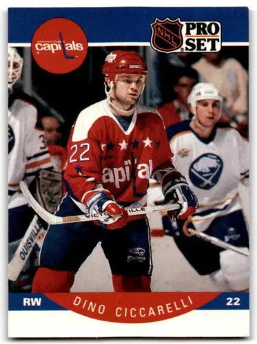 1990-91 Pro Set #308 Dino Ciccarelli NM Near Mint Capitals ID:43150 - Hockey Card Single
