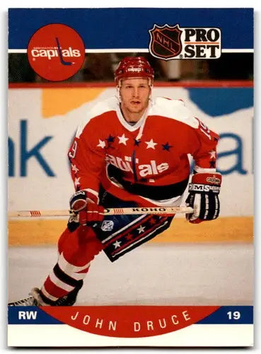 1990-91 Pro Set #310 John Druce NM Near Mint Capitals ID:43152 - Hockey Card Single
