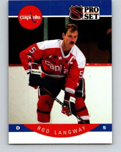 1990-91 Pro Set #314 Rod Langway NM-MT Capitals ID:43156 - Hockey Card Single