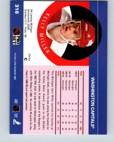 1990-91 Pro Set #318 Kelly Miller NM-MT Capitals ID:43160 - Hockey Card Single