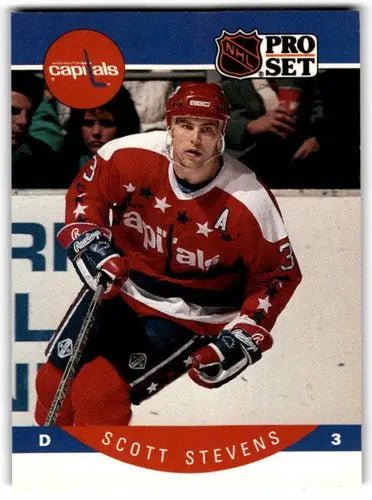1990-91 Pro Set #321 Scott Stevens EX/NM Capitals ID:43163 - Hockey Card Single