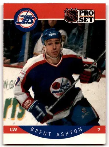 1990-91 Pro Set #323 Brent Ashton NM Near Mint Winn Jets ID:43165 - Hockey Card Single
