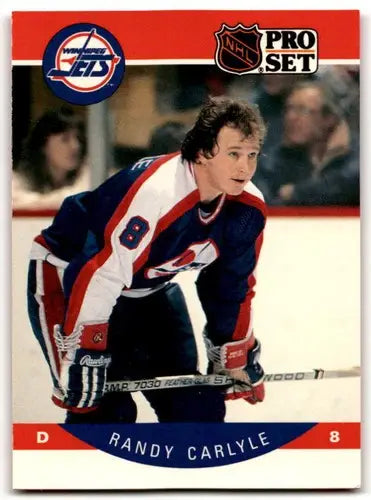 1990-91 Pro Set #325 Randy Carlyle NM Near Mint Winn Jets ID:43167 - Hockey Card Single