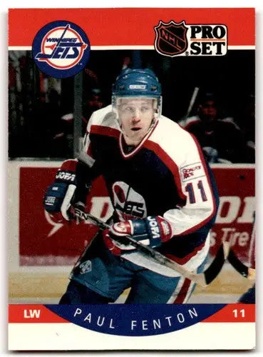 1990-91 Pro Set #329 Paul Fenton EX/NM Winn Jets ID:43171 - Hockey Card Single