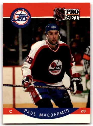 1990-91 Pro Set #331 Paul MacDermid EX/NM Winn Jets ID:43173 - Hockey Card Single