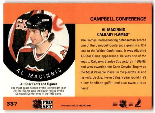 1990-91 Pro Set #337 Al MacInnis EX/NM Flames AS ID:43179 - Hockey Card Single