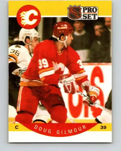 1990-91 Pro Set #34 Doug Gilmour NM-MT Flames - Hockey Card Single