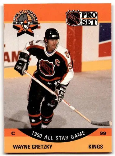 1990-91 Pro Set Wayne Gretzky hockey card with original gloss and Near Mint condition