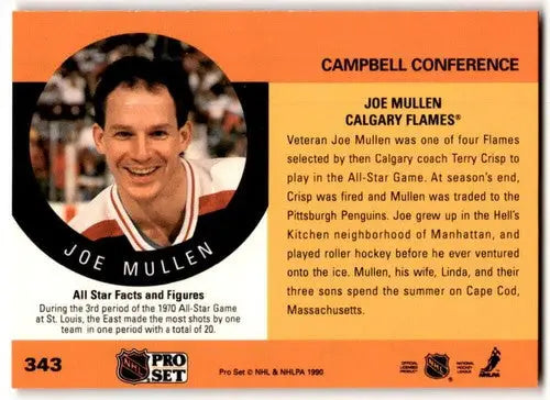 1990-91 Pro Set #343 Joe Mullen NM Near Mint AS ID:43185 - Hockey Card Single
