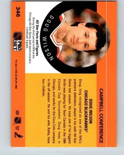 1990-91 Pro Set #346 Doug Wilson NM-MT Blackhawks AS ID:43188 - Hockey Card Single