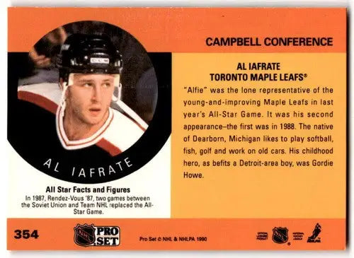 1990-91 Pro Set #354 Al Iafrate EX/NM AS ID:43196 - Hockey Card Single