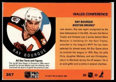 1990-91 Pro Set #357 Ray Bourque - Hockey Card Single