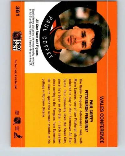 1990-91 Pro Set #361 Paul Coffey NM-MT Penguins AS ID:43203 - Hockey Card Single