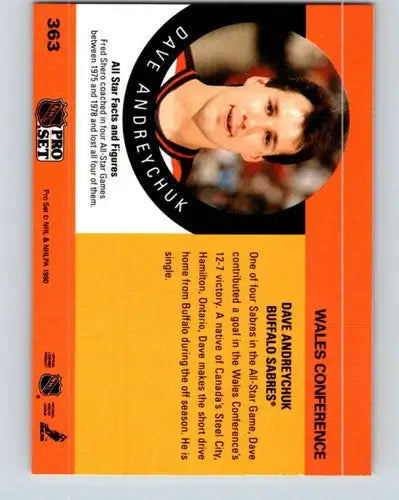 1990-91 Pro Set #363 Dave Andreychuk NM-MT Sabres AS ID:43205 - Hockey Card Single