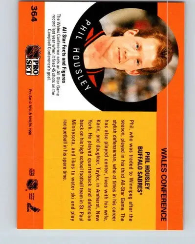 1990-91 Pro Set #364 Phil Housley NM-MT Sabres AS ID:43206 - Hockey Card Single