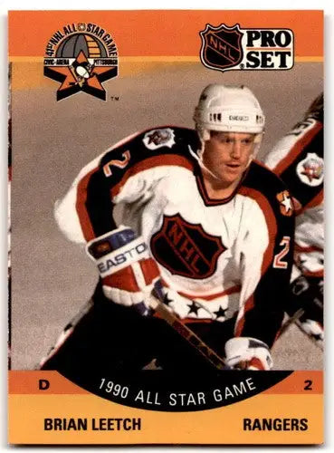 1990-91 Pro Set #373 Brian Leetch EX NY Rangers AS ID:43215 - Hockey Card Single