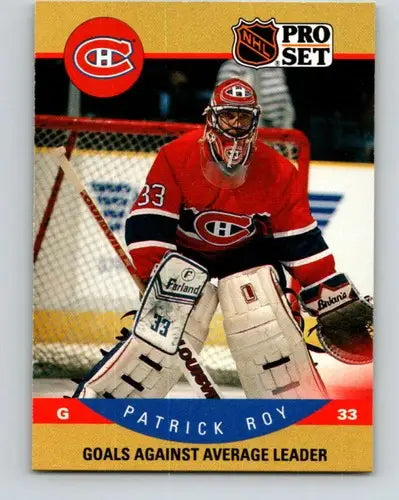 1990-91 Pro Set #399 Patrick Roy NM-MT Canadiens LL ID:43240 - Hockey Card Single