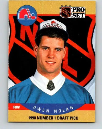 1990-91 Pro Set #401 Owen Nolan NM-MT RC Rookie Nordiques ID:43242 - Hockey Card Single
