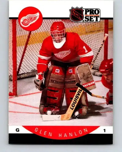 1990-91 Pro Set #72 Glen Hanlon NM-MT Red Wings - Hockey Card Single
