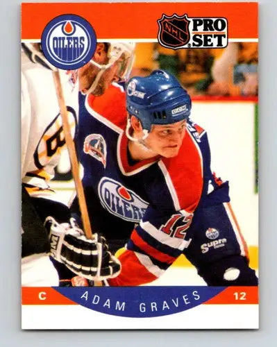 1990-91 Pro Set #84 Adam Graves NM-MT RC Rookie Oilers ID:36805 ID:36805 - Hockey Card Single
