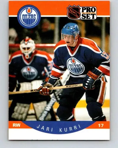 1990-91 Pro Set #87A Jari Kurri NM-MT Oilers ERR - Hockey Card Single