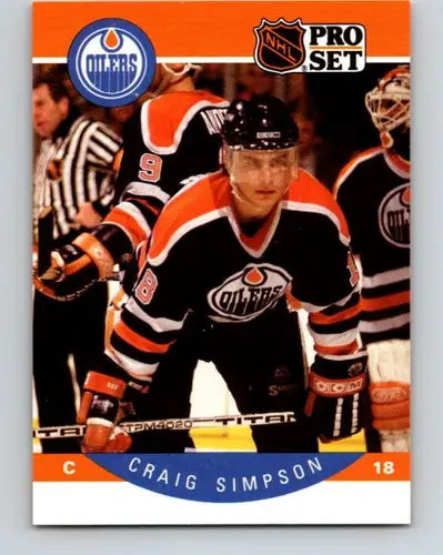 1990-91 Pro Set #95 Craig Simpson NM-MT Oilers - Hockey Card Single