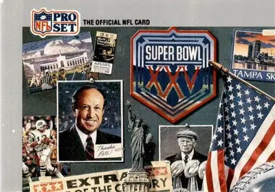 1990-91 Pro Set Super Bowl XXV Silver Anniversary #1 SB XXV Puzzle 1 - Football Card Single