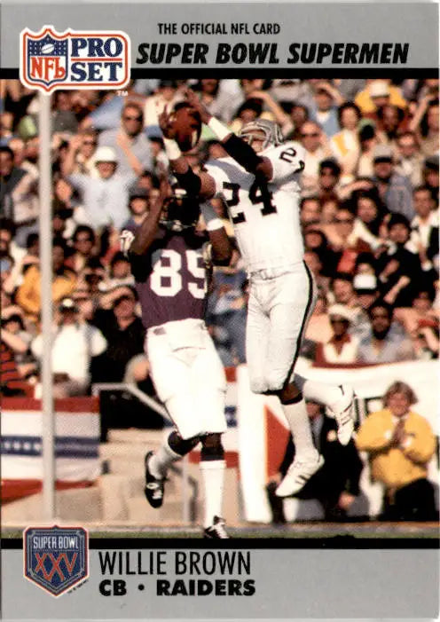 1990-91 Pro Set Super Bowl XXV Silver Anniversary #102 Willie Brown - Football Card Single