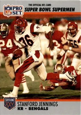 1990-91 Pro Set Super Bowl XXV Silver Anniversary #126 Stanford Jennings - Football Card Single