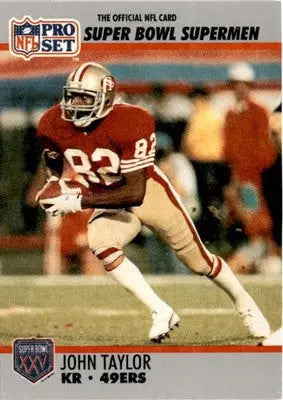 1990-91 Pro Set Super Bowl XXV Silver Anniversary #128 John Taylor - Football Card Single