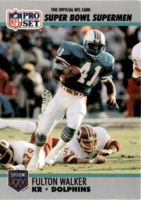 1990-91 Pro Set Super Bowl XXV Silver Anniversary #129 Fulton Walker - Football Card Single