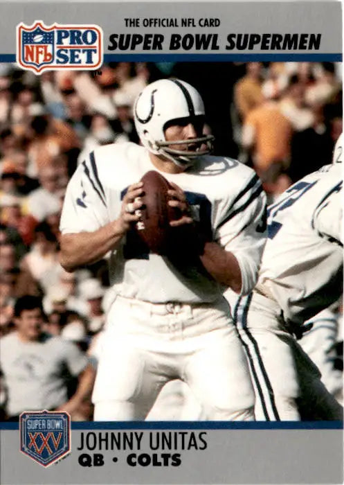 1990-91 Pro Set Super Bowl XXV Silver Anniversary #134 Johnny Unitas - Football Card Single