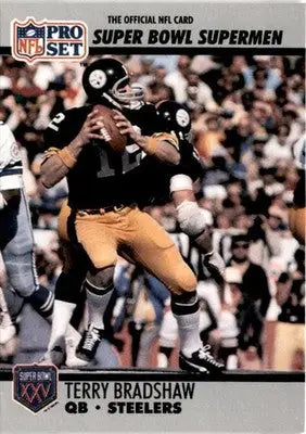 1990-91 Pro Set Super Bowl XXV Silver Anniversary #32 Terry Bradshaw - Football Card Single