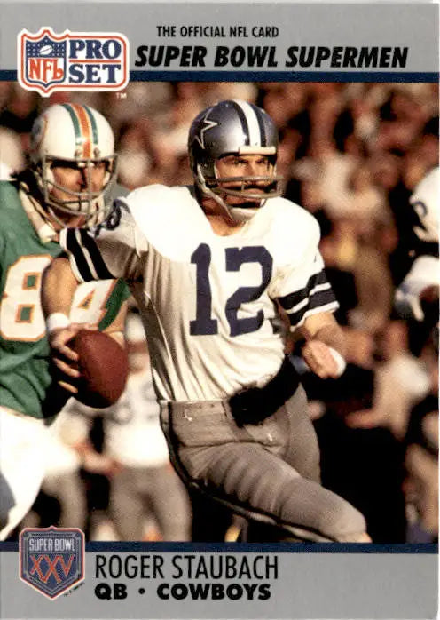 1990-91 Pro Set Super Bowl XXV Silver Anniversary #37 Roger Staubach