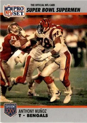 1990-91 Pro Set Super Bowl XXV Silver Anniversary #59 Anthony Munoz - Football Card Single
